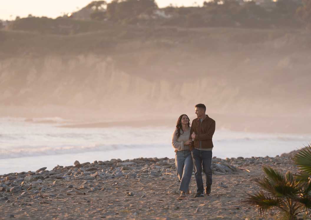 Chenford walking through the beach in The Rookie