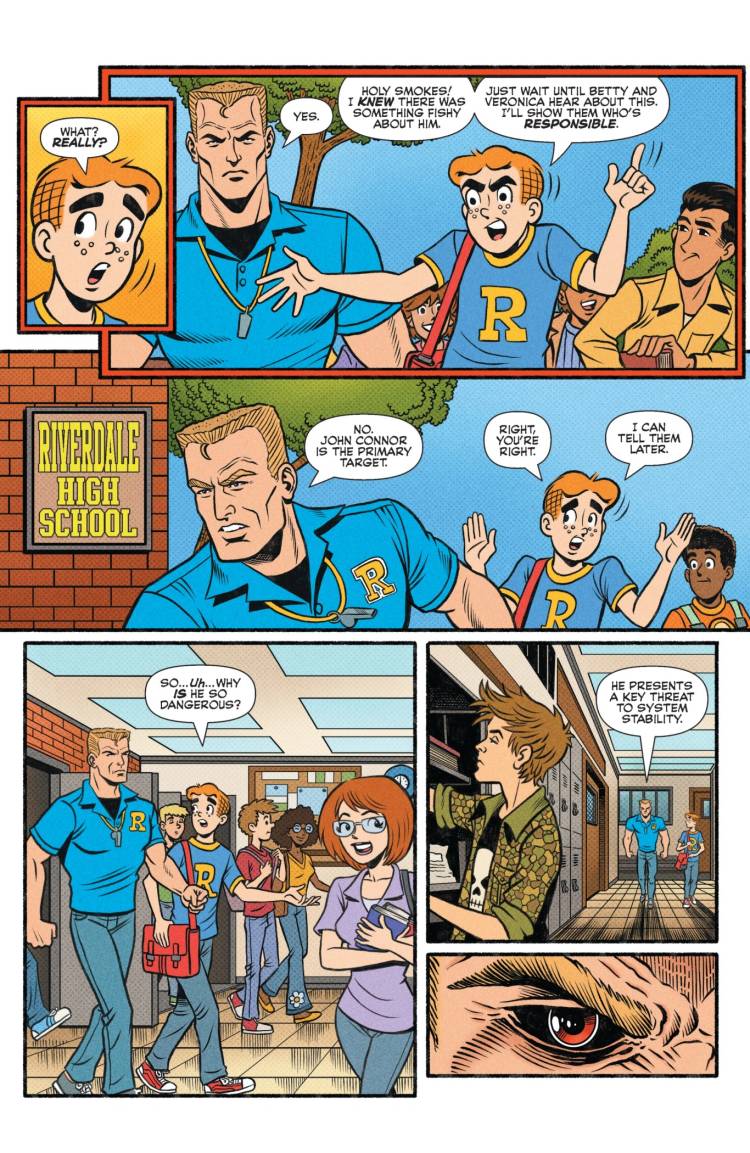 The T-800 searches for John Connor in Archie vs Terminator #1