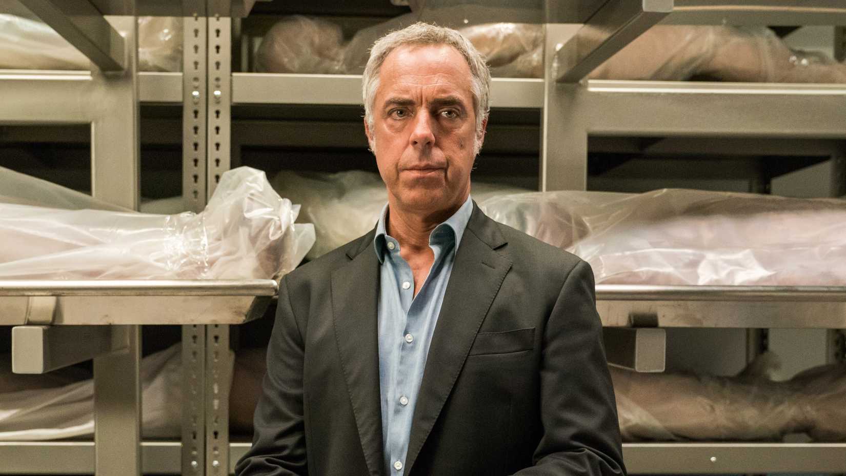 Titus Welliver's Bosch stands in a morgue in Bosch
