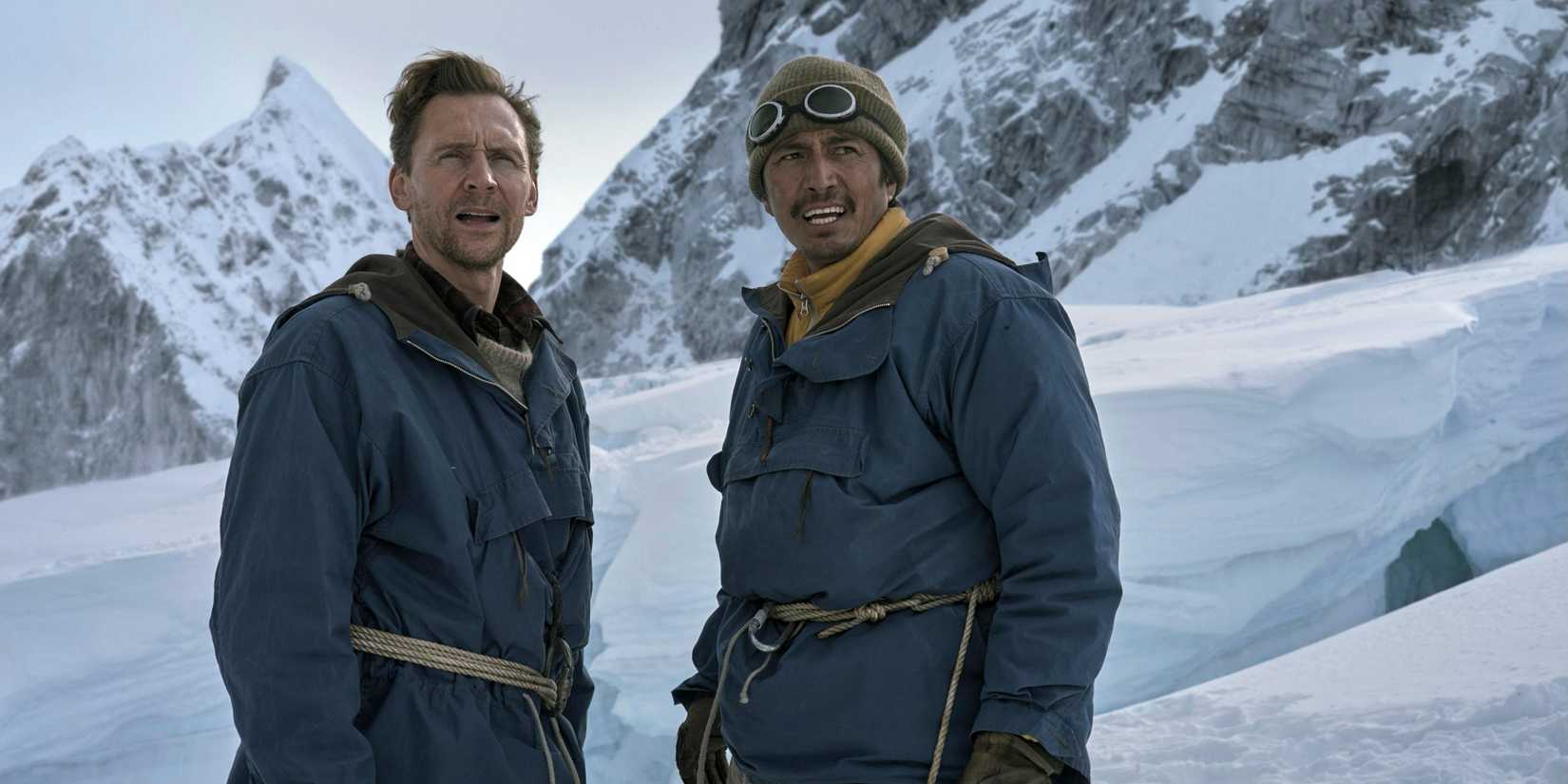 Tom Hiddleston and Genden Phuntsok in Tenzing