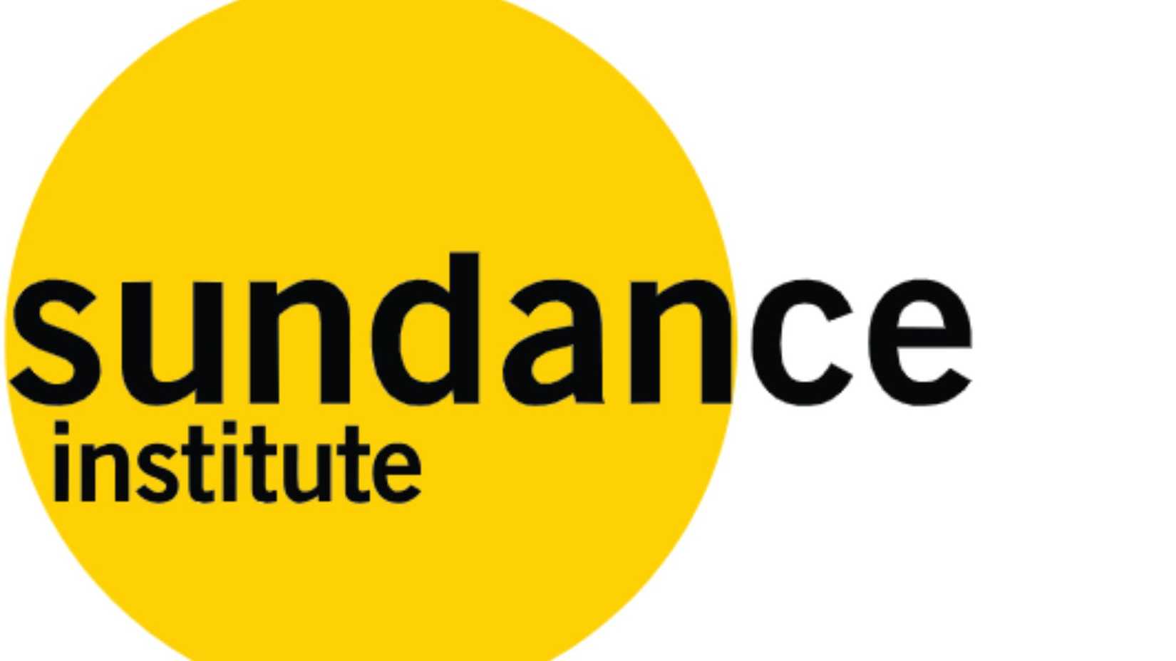A yellow circle with the words Sundance Institute written over it