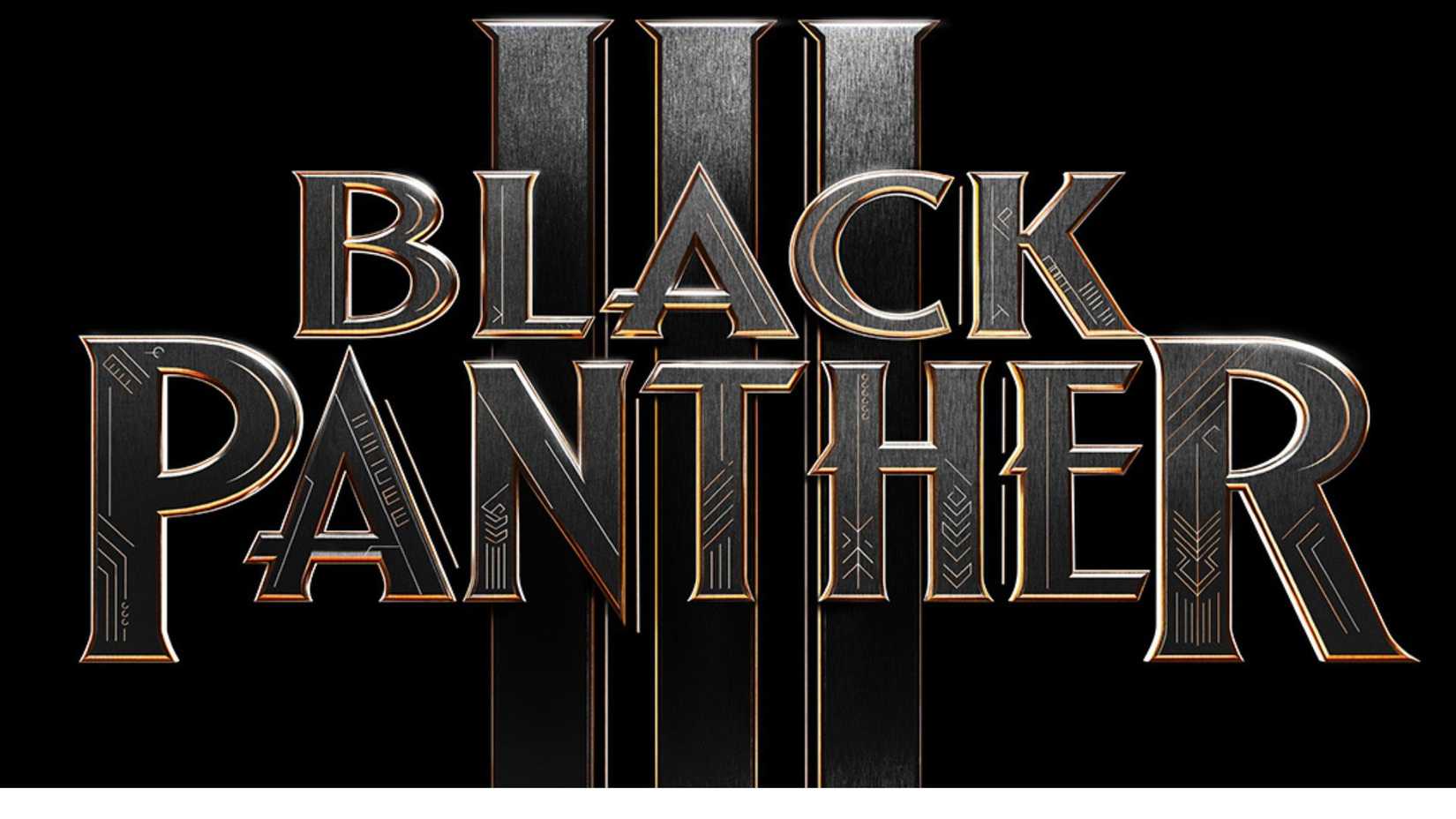 A black background with the words Black Panther III in silver