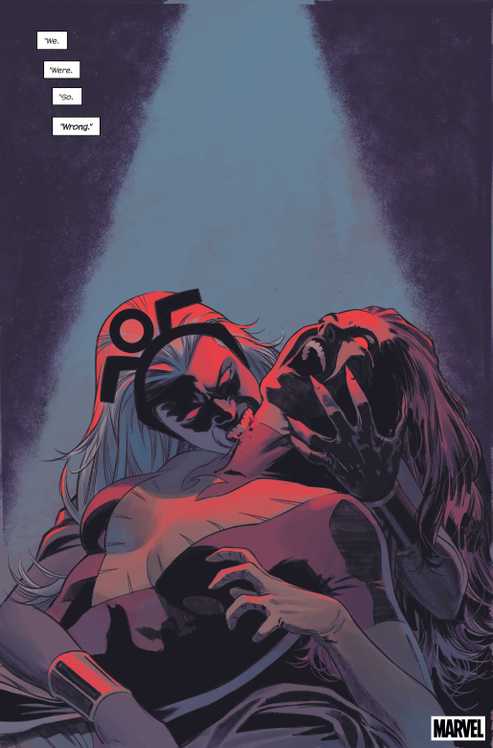 Vampire Storm bites Jean Grey's neck in Midnight X-Men #1
