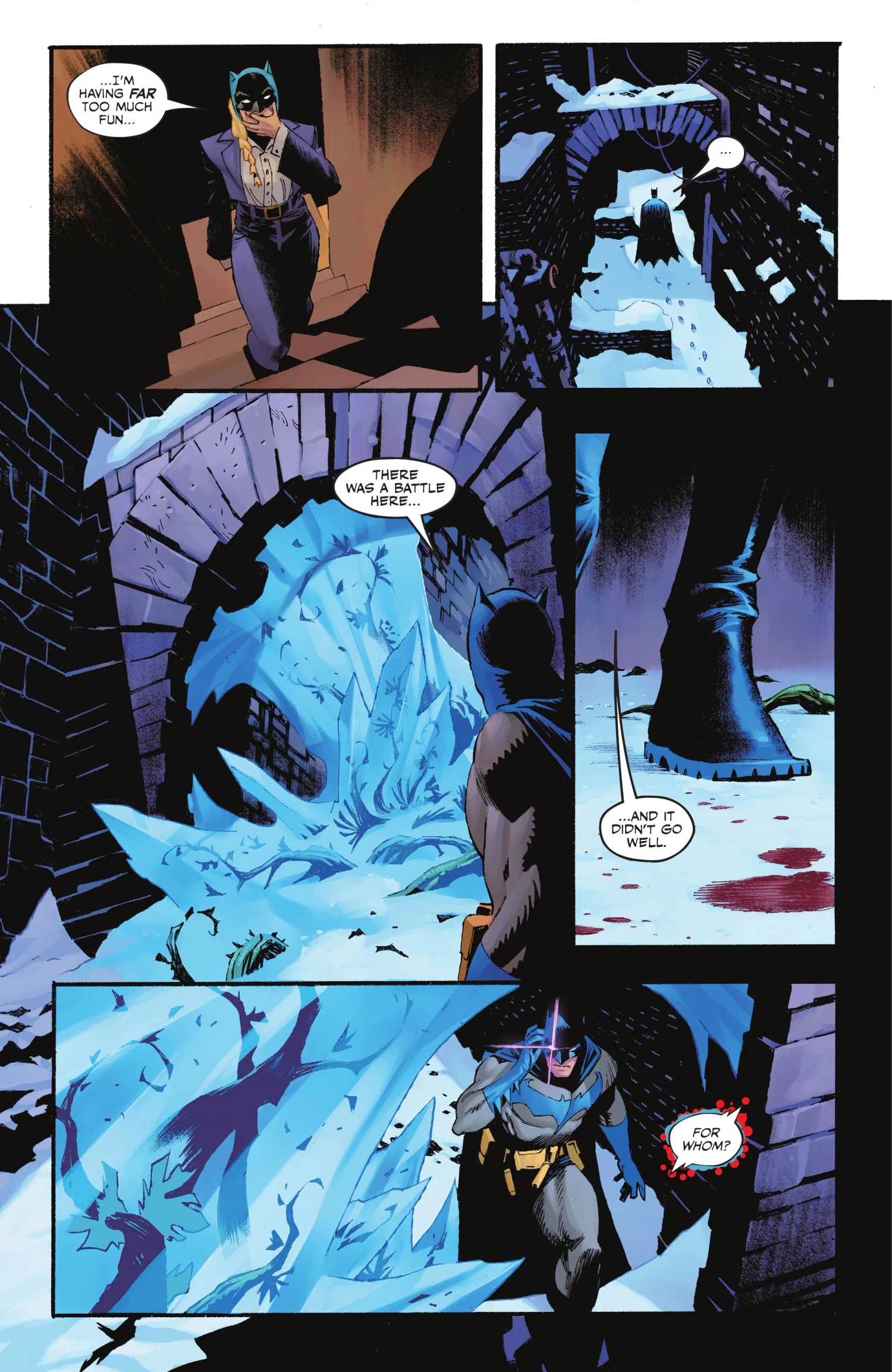 Verity Pennyworth dons a Batman mask