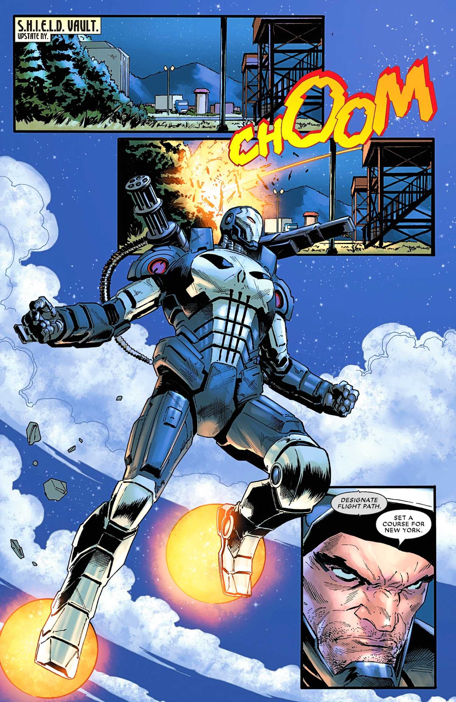 Deadlool Time Machine New Image Shows Punisher Officially Wearing War Machine Armor For New ...