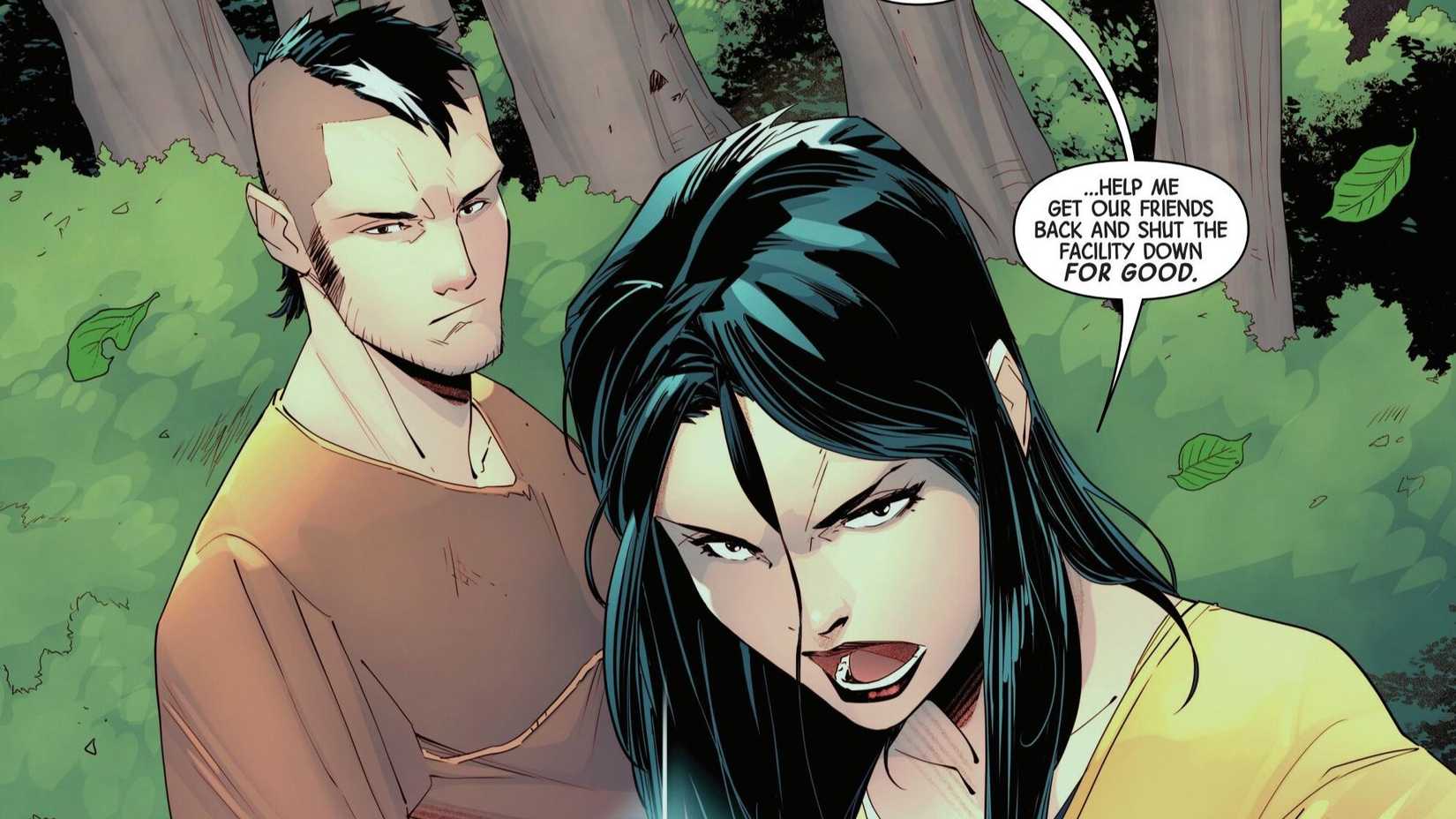 X-Infinite stands behind Laura Kinney aka Wolverine in Generation X-23