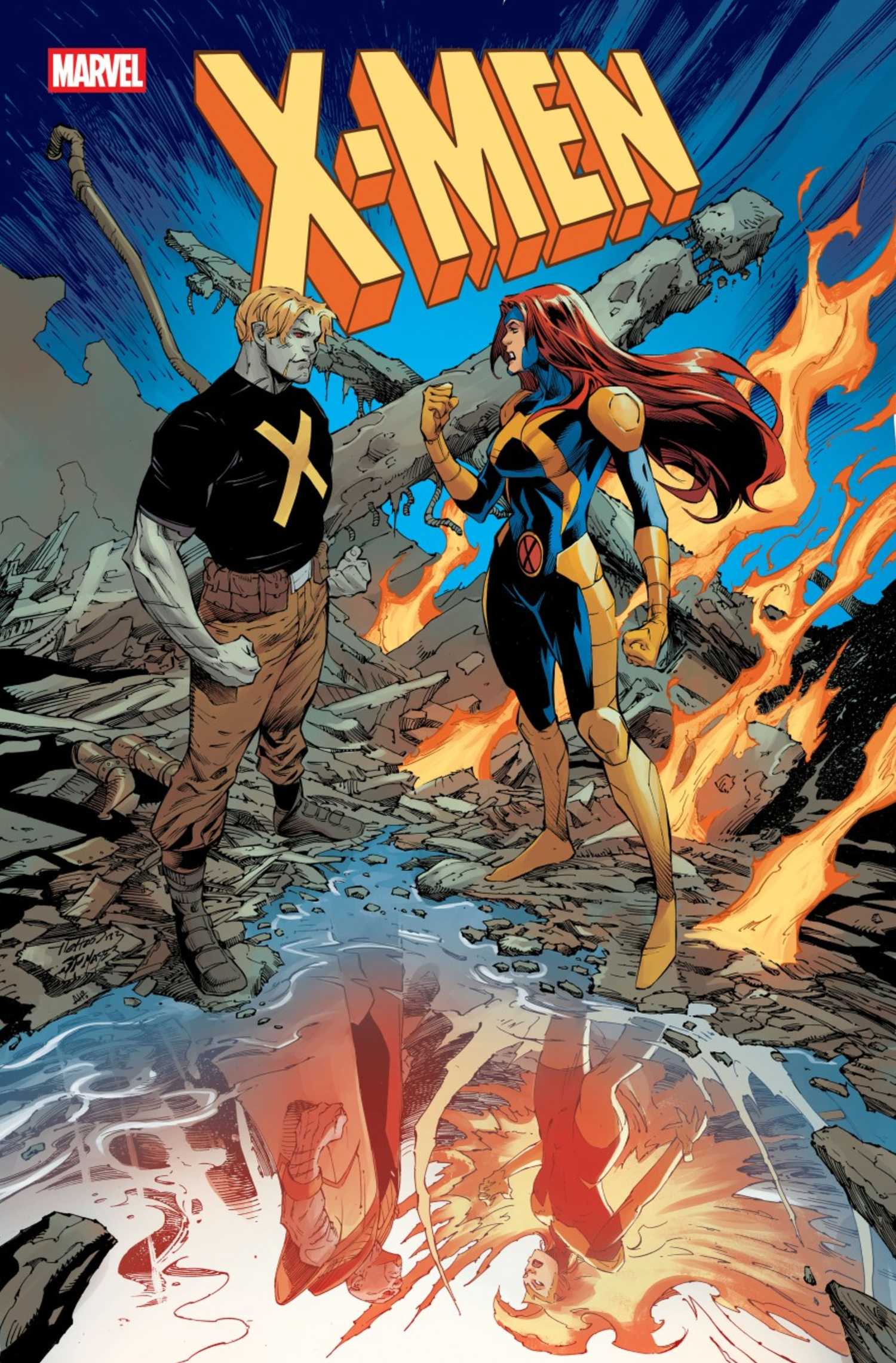 x-men 44 cover showing jean grey and revelation in conversation