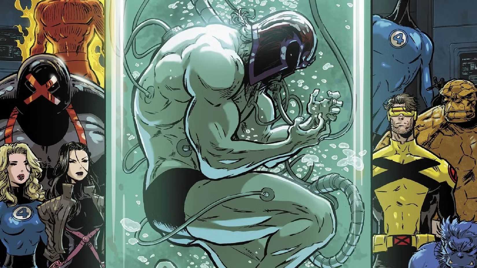 x-men's magneto in a test tube
