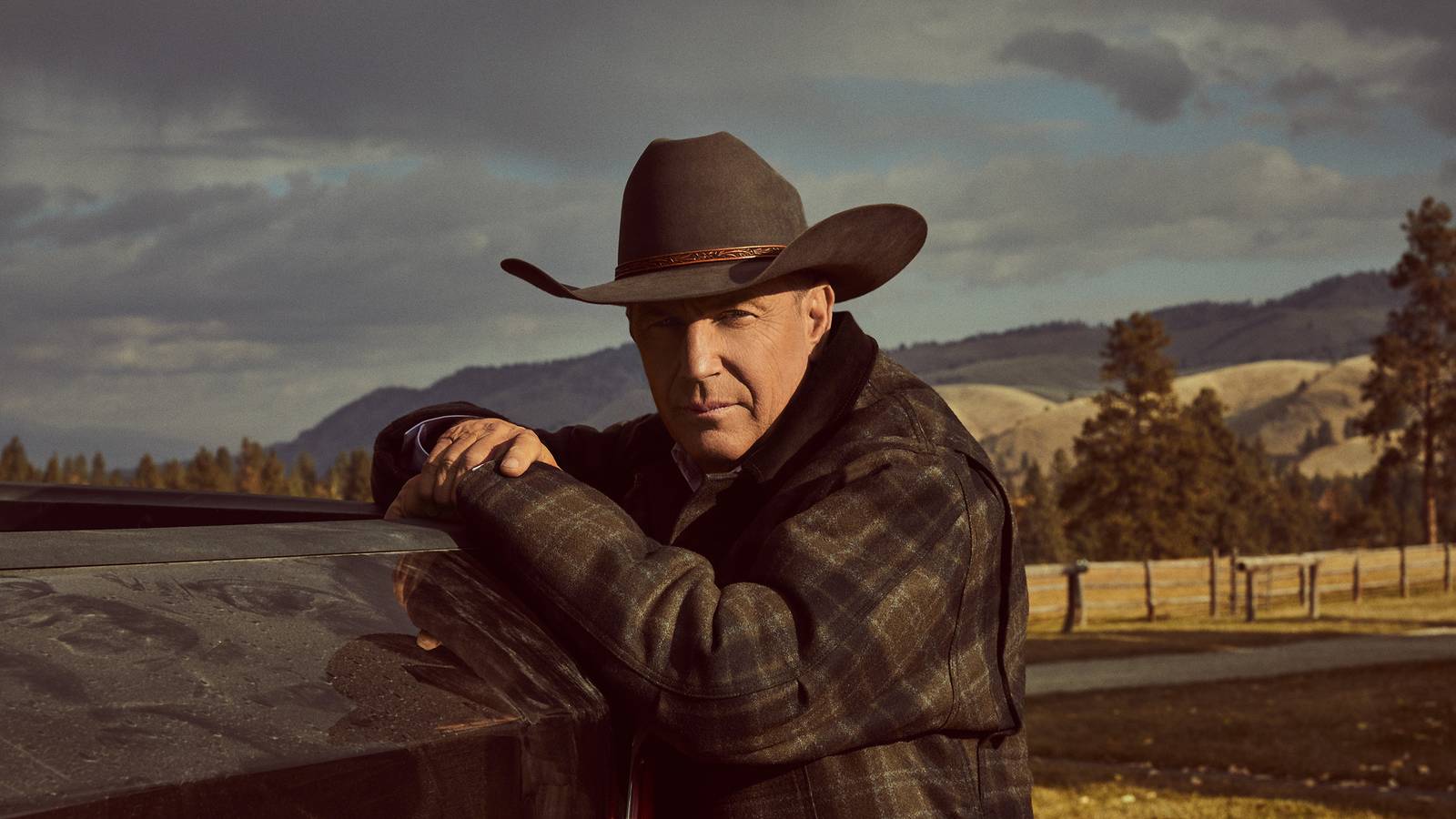 Promotional image of Kevin Costner as John Dutton from Yellowstone.
