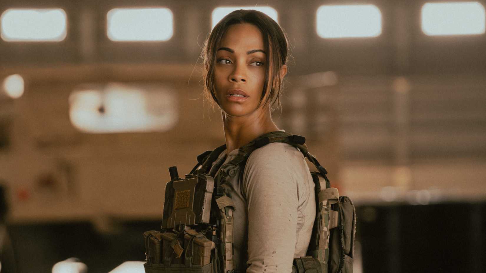 Zoe Saldana stars in Paramount+'s action thriller Lioness.