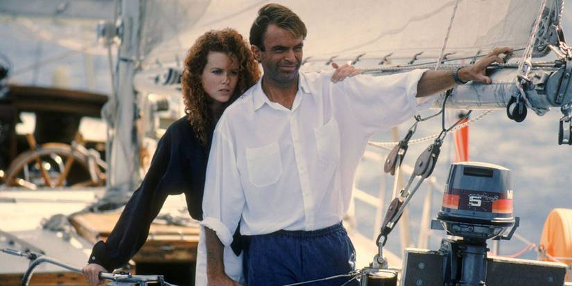 Sam Neill and Nicole Kidman on a boat in Dead Calm