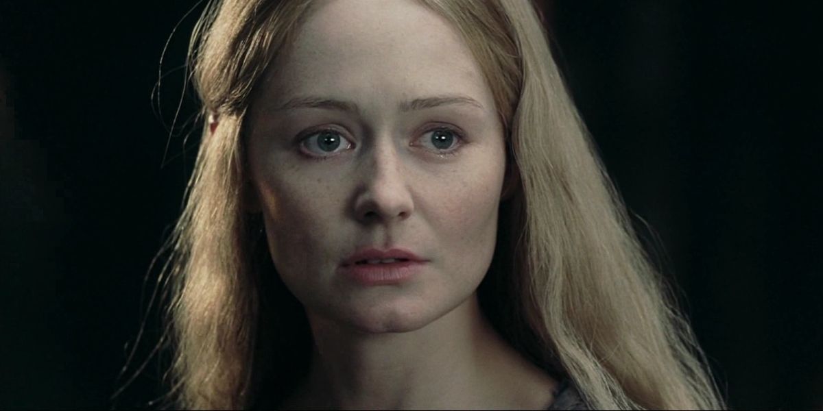 Eowyn looking serious in The Lord of the Rings