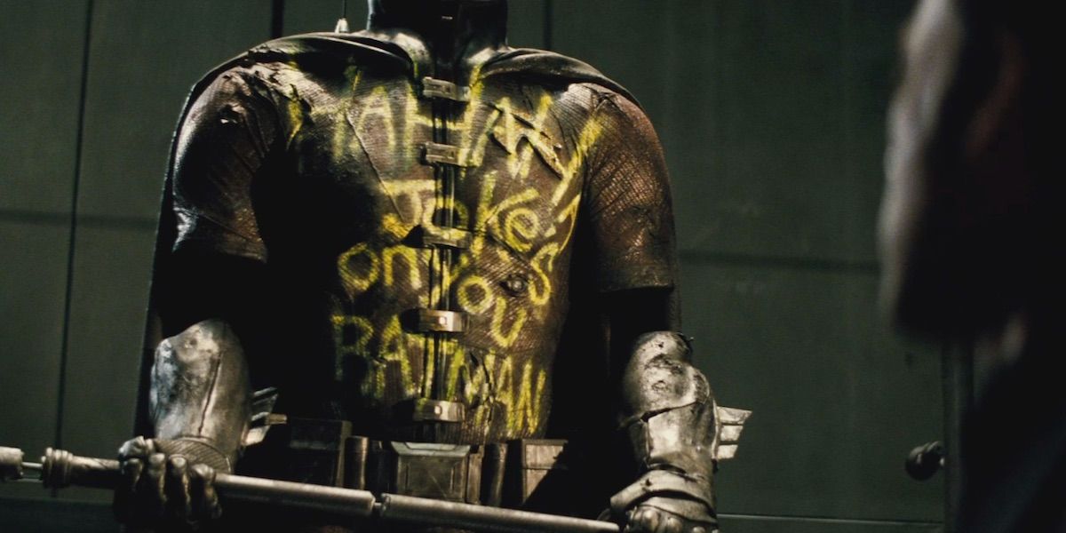 Batman V Superman Robin Suit Joker Writing