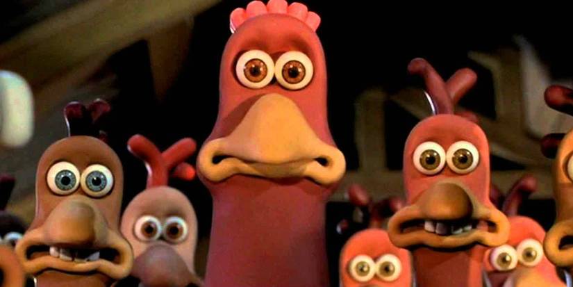 Galline impaurite in "Chicken Run"
