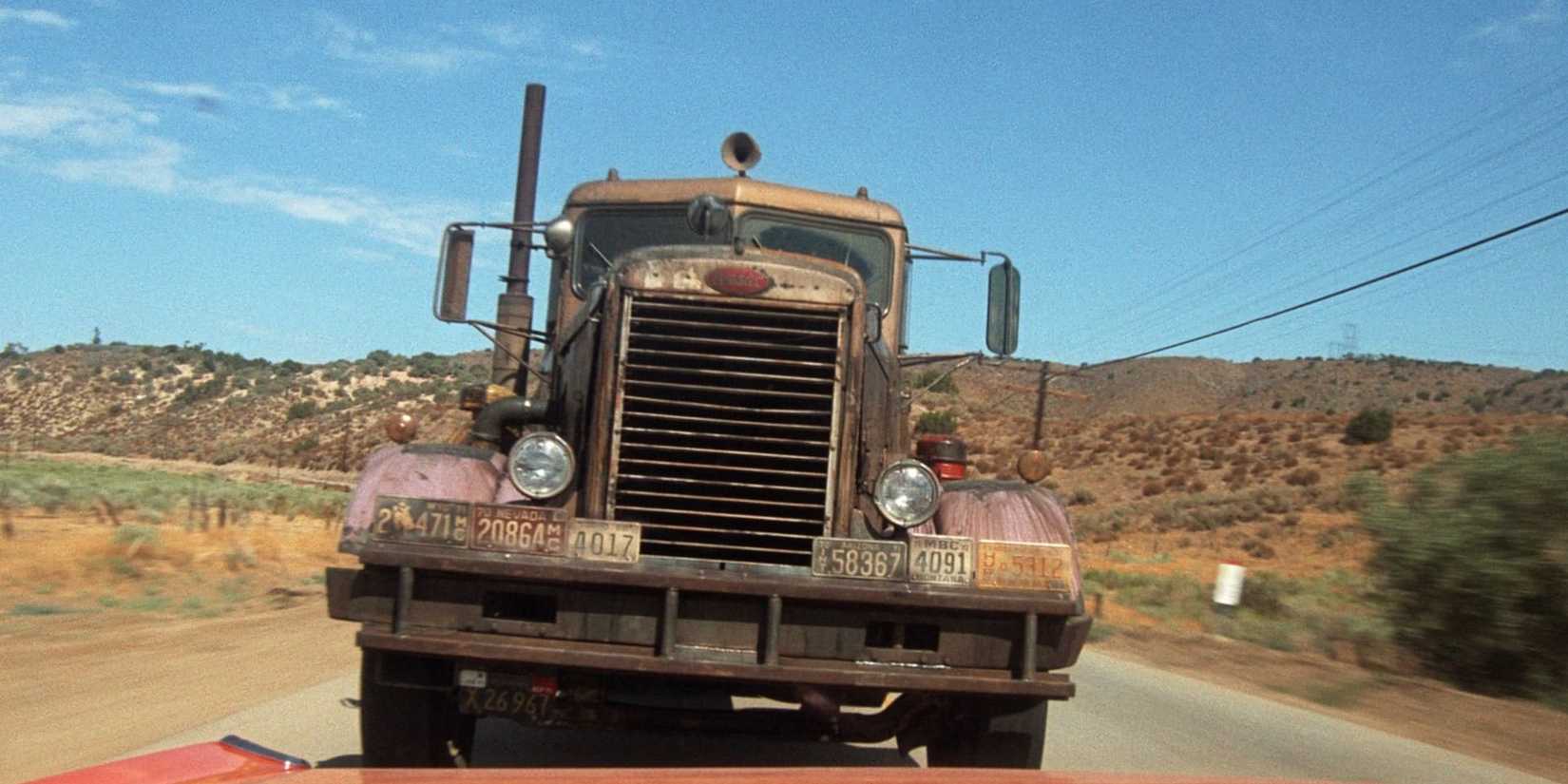The truck driving through the desert in Duel 1971