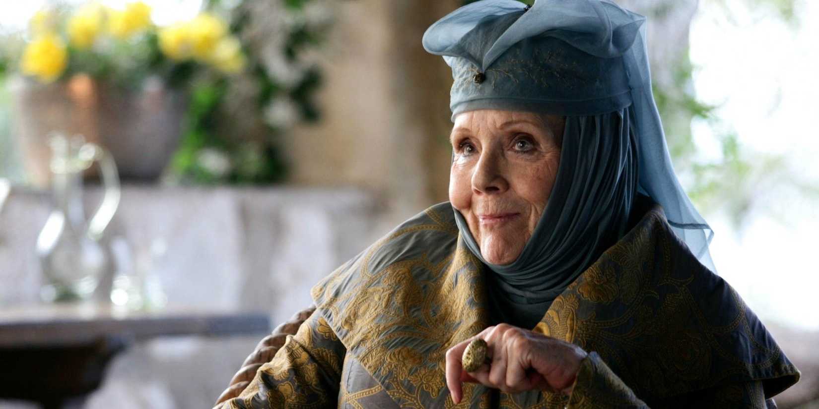 Olenna Tyrell smirking in Game of Thrones.