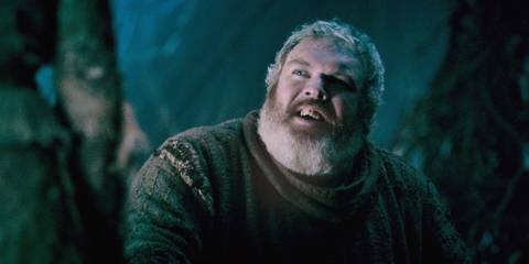 Hodor looking up in Game of Thrones