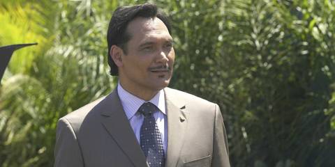 Miguel Prado (Jimmy Smits) smiling in suiton Dexter