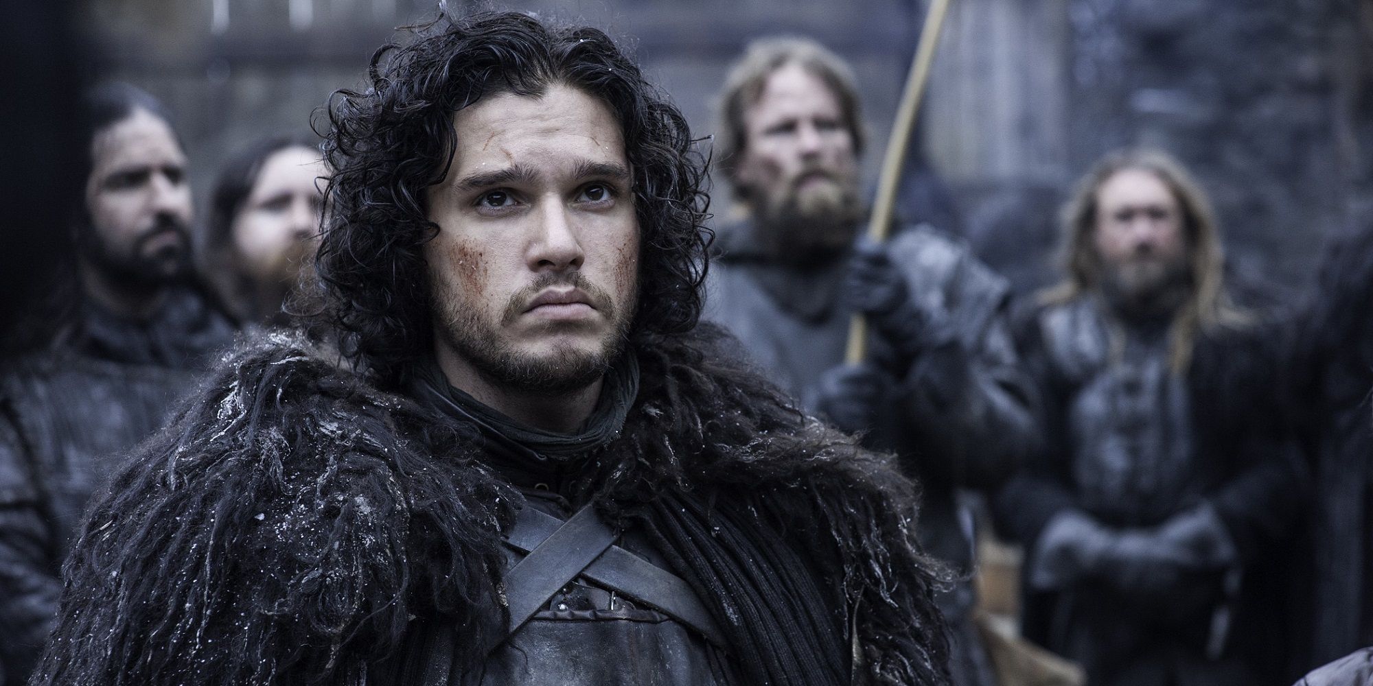 Jon Snow at Castle Black with the Night's Watch on Game of Thrones