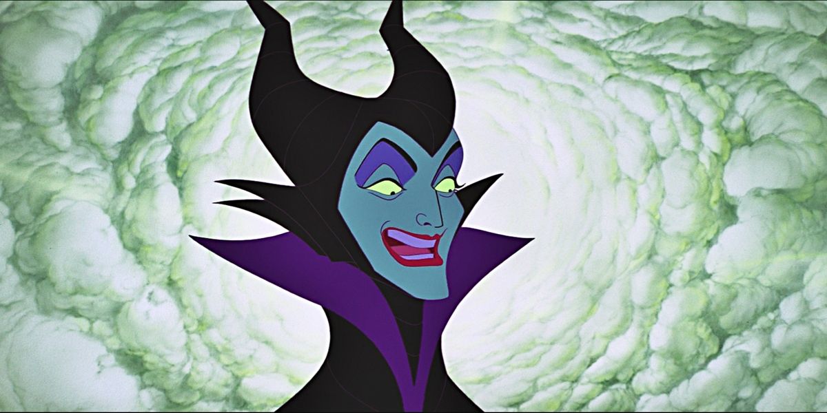 Maleficent laughs evilly in Sleeping Beauty