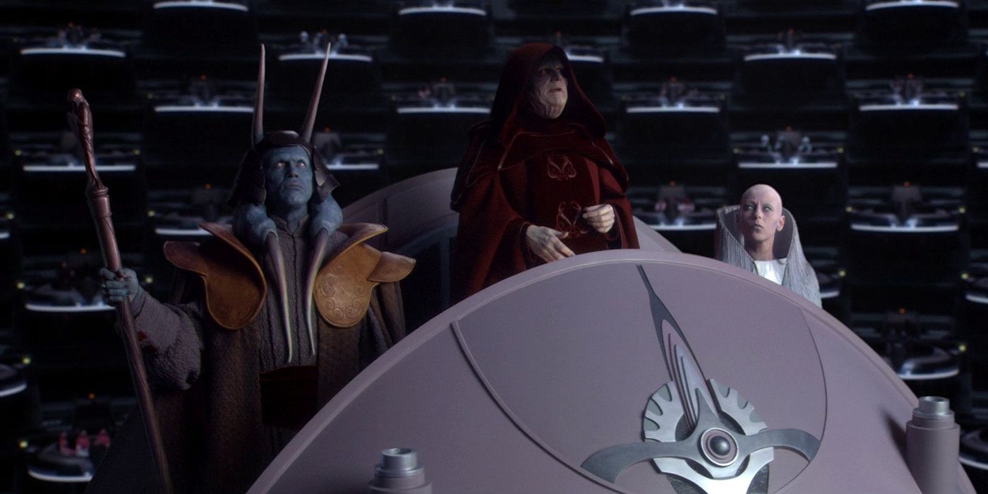 Palpatine proclama que um novo império substituirá a república