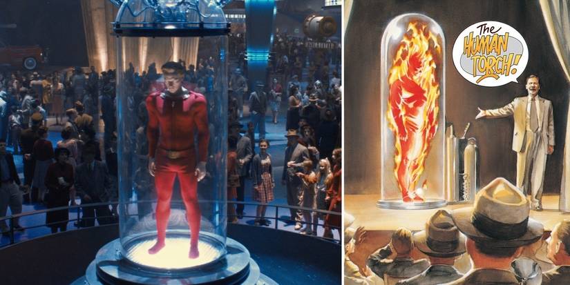 Superhero Movie Easter Eggs Captain America Human Torch