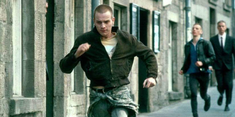 Ewan McGregor correndo na cena de abertura de Trainspotting