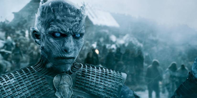 The Night King stares at Jon Snow in Game of Thrones' "Hardhome" episode