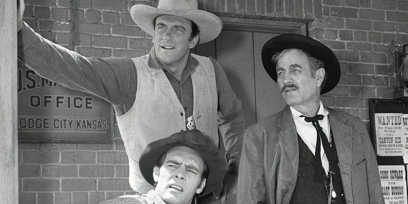 Marshall Dillon e dois outros homens do Gunsmoke