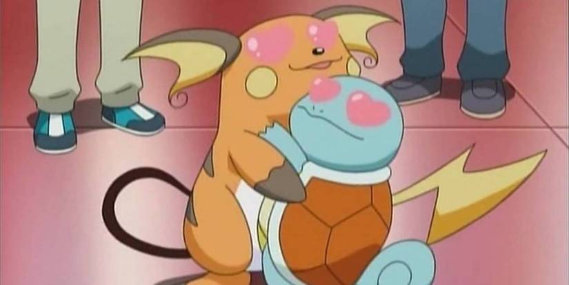 Pokemon: Raichu and Squirtle in Love