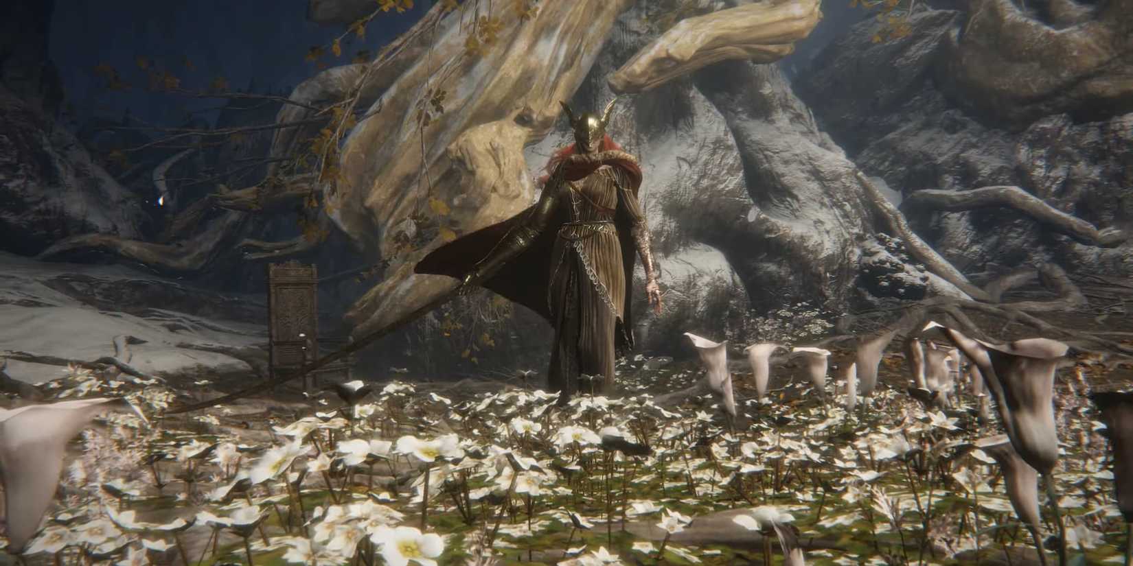 Malenia's opening cinematic in Elden Ring.