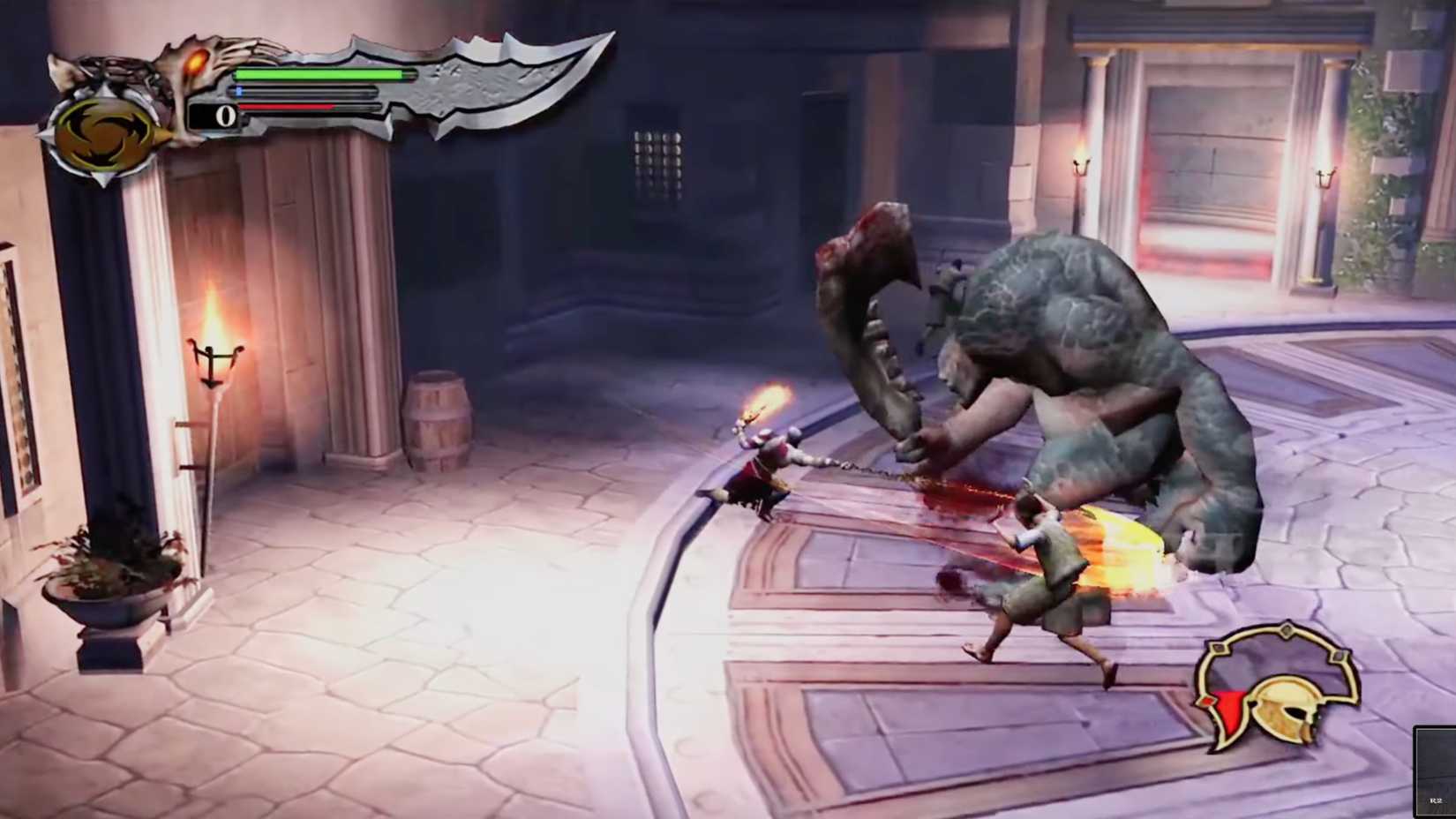 God of War 1 gameplay.