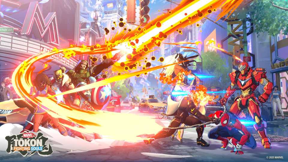 Marvel Tokon Fighting Souls featuring Iron Man, Spider-Man, Ghost Rider