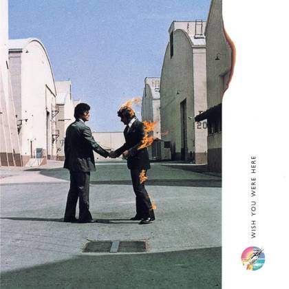 Pink Floyd Wish You Were Here Album Cover With Banner