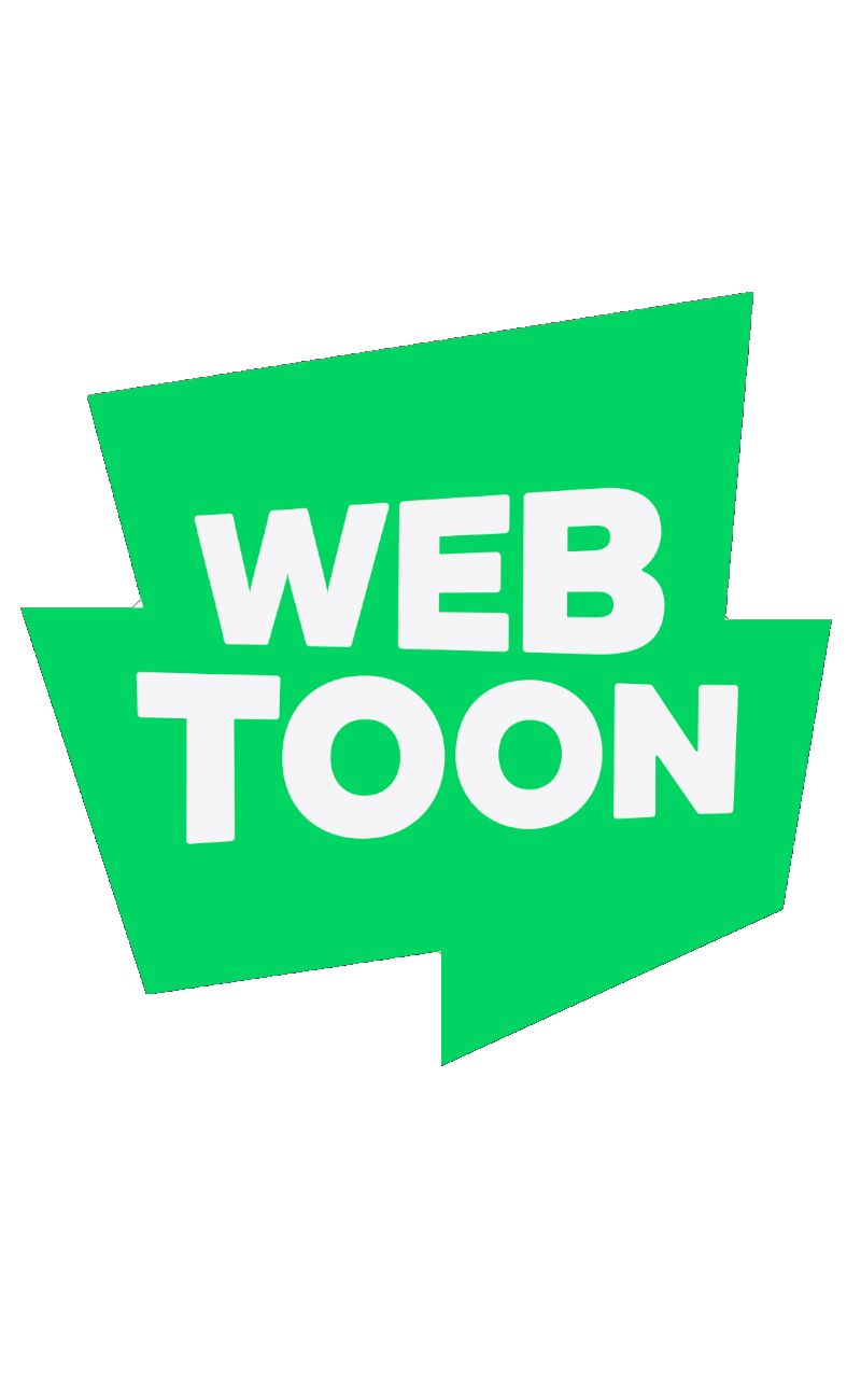 Webtoon Green and White logo on white