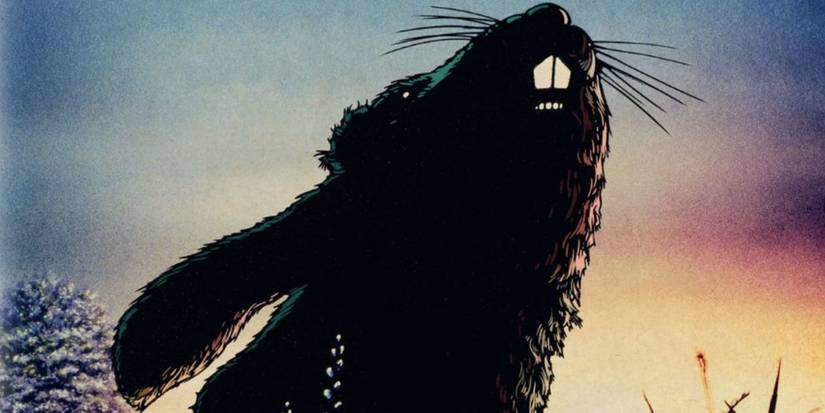 Um coelho olhando para o céu em A Caminho de Watership Down