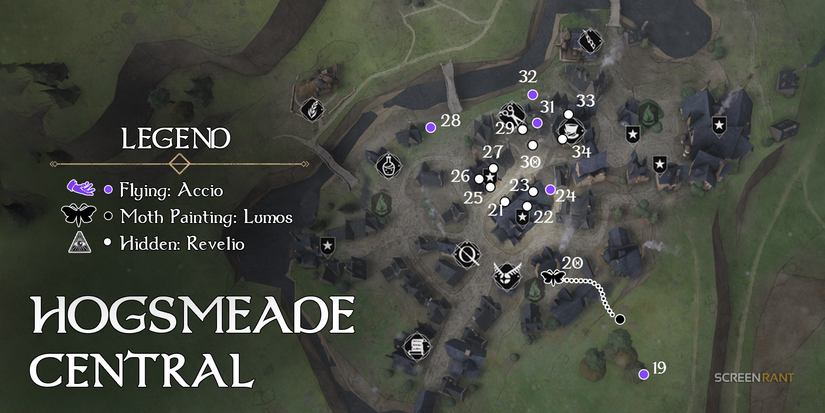 Hogwarts Legacy All Field Guide Page Locations In Hogsmeade Central
