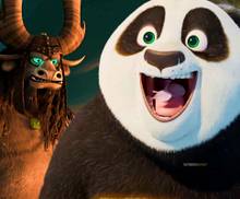 Кай из "Kung Fu Panda 3" и По из "Kung Fu Panda 4"