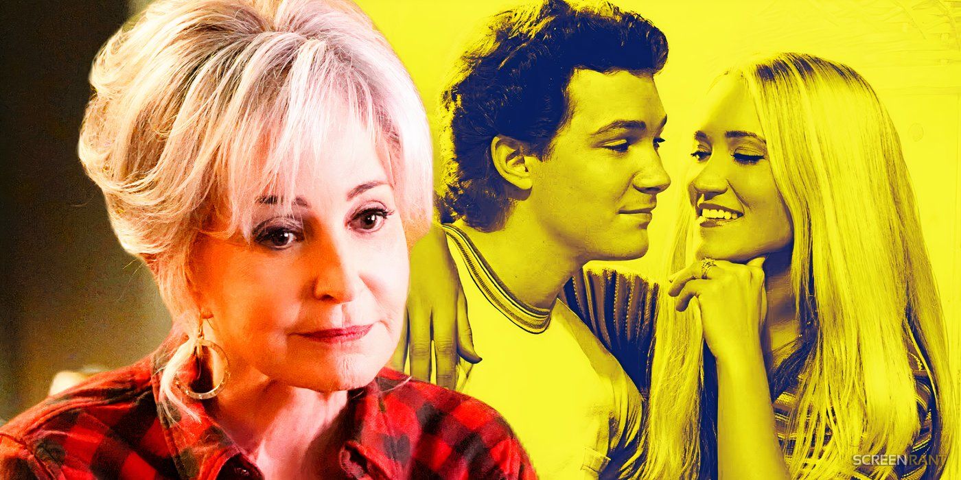 Annie Potts como Mimo, Montana Jordan como Georgie y Emily Osment como Mandy en El primer matrimonio de Georgie y Mandy