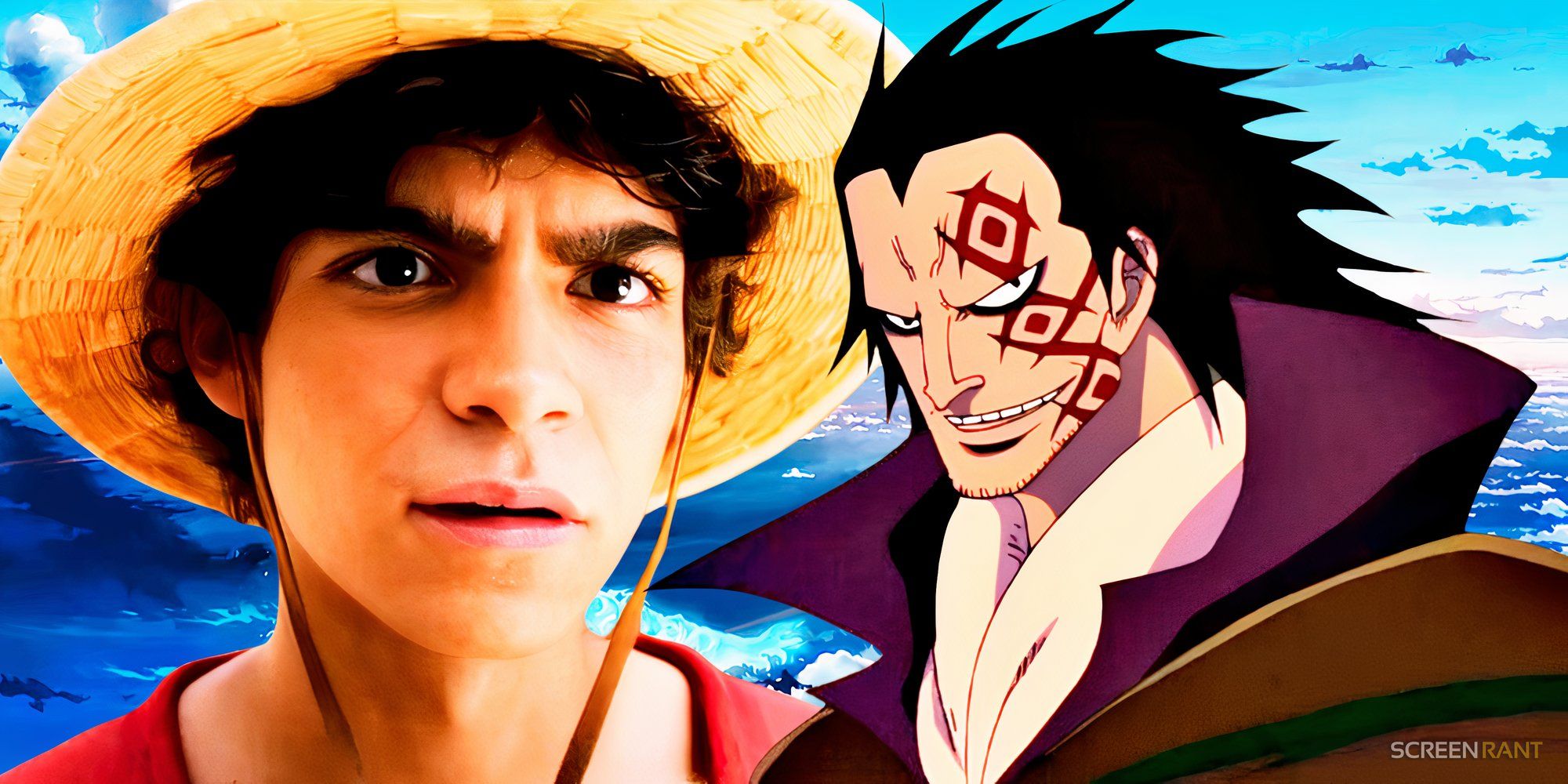 Inaki Godoy as Luffy in live-action and Dragon from the anime in One Piece.
