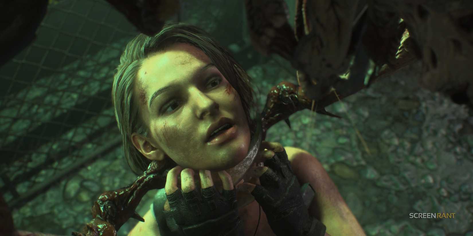 A Drain Deimos about to attack Jill Valentine in Resident Evil 3 Remake.