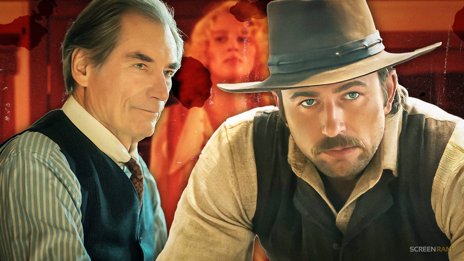 A Custom Image of Timothy Dalton as Donald Whitfield and Brandon Sklenar as Spencer Dutton in 1923