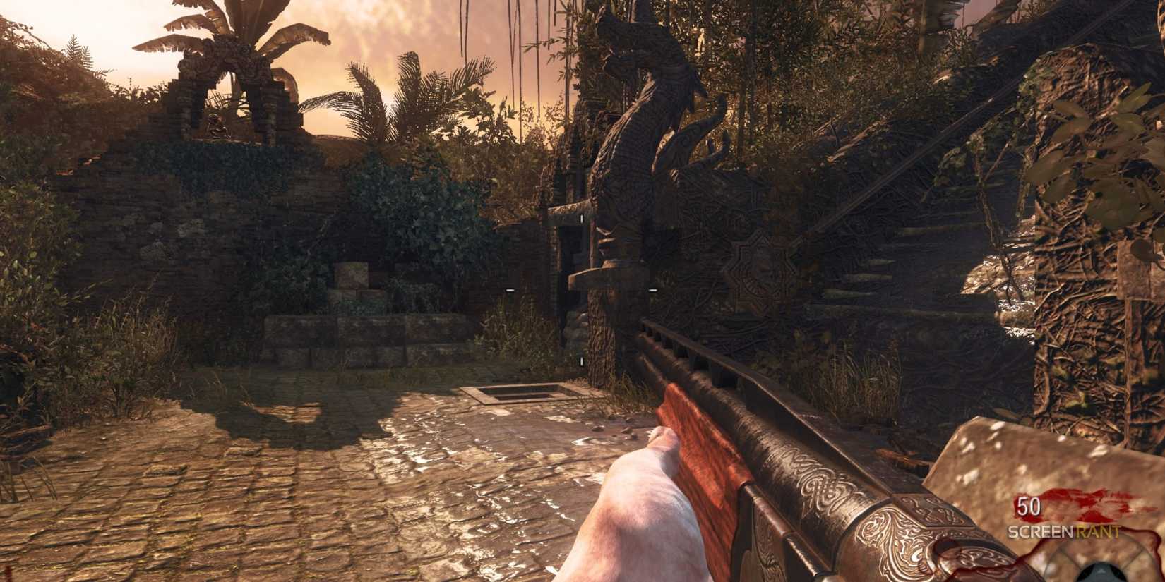 The start of the Shangri-La Zombies map in Call of Duty: Black Ops 1.