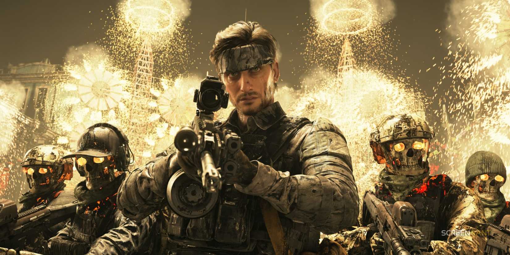 Nahaufnahme von Neil und seinen Truppen in Death Stranding 2.