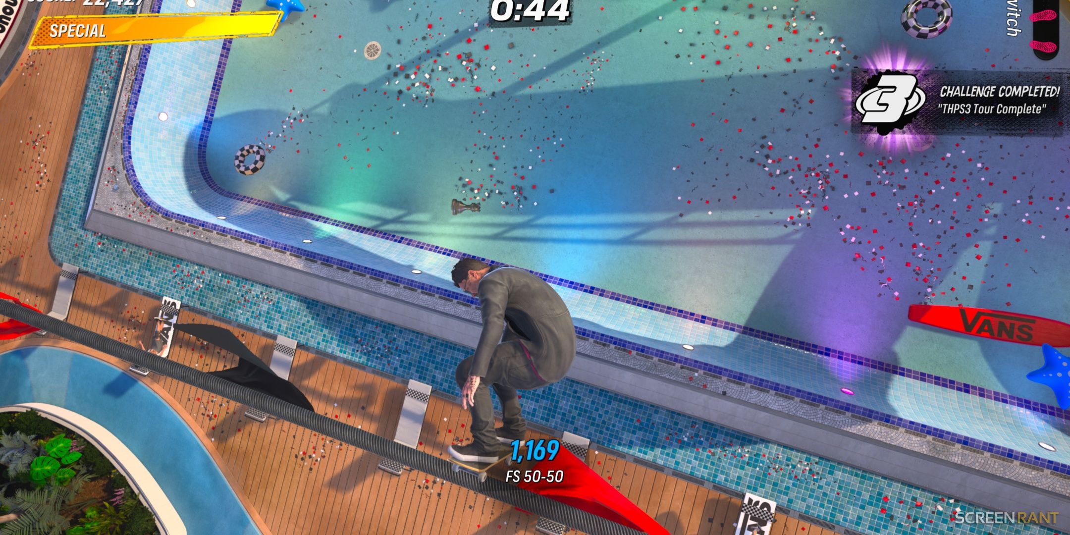 Completing the THPS3 tour in Tony Hawk's Pro Skater 3 + 4.