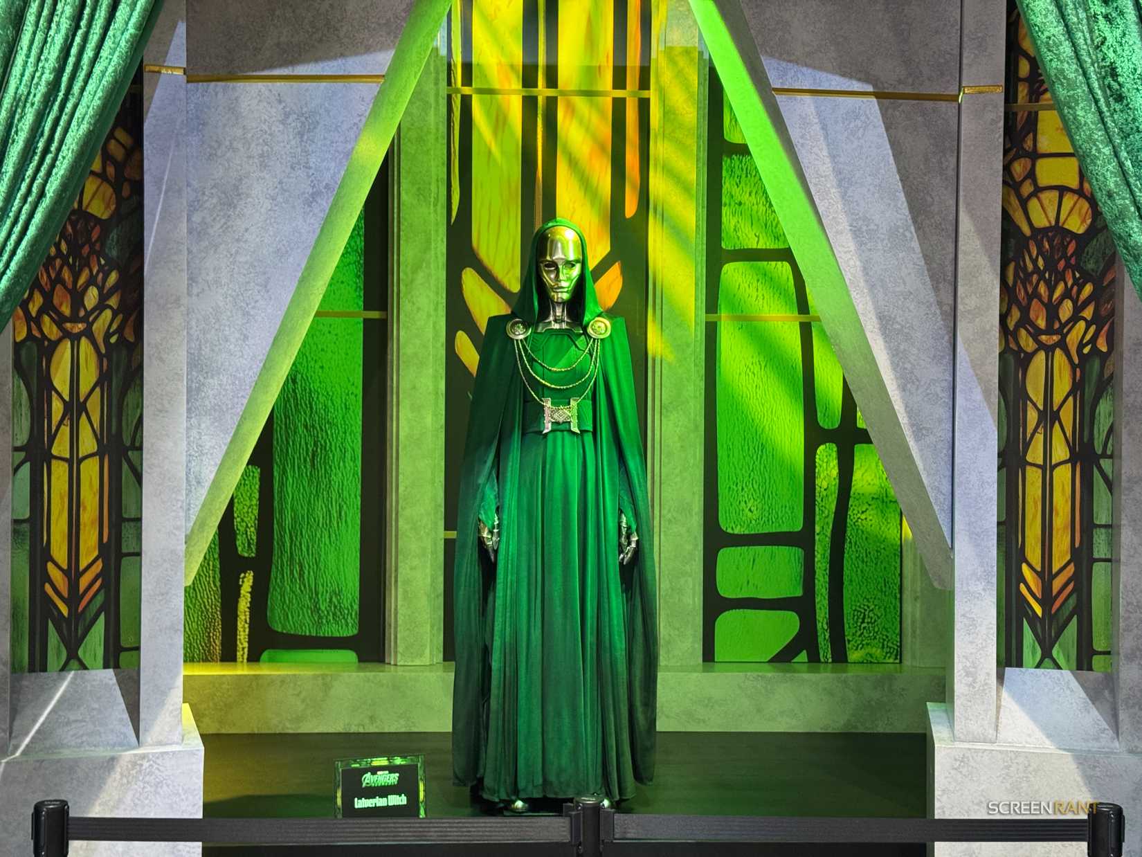 Latverian Witch costume from Avengers: Doomsday on display at SDCC 2026